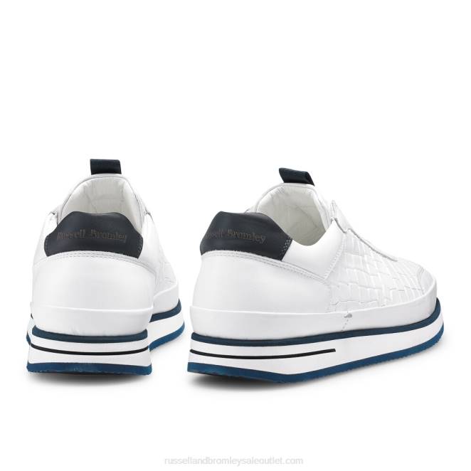 VXTJ440 blanco Russell And Bromley hombres zapatillas san giusto oxford sin cordones