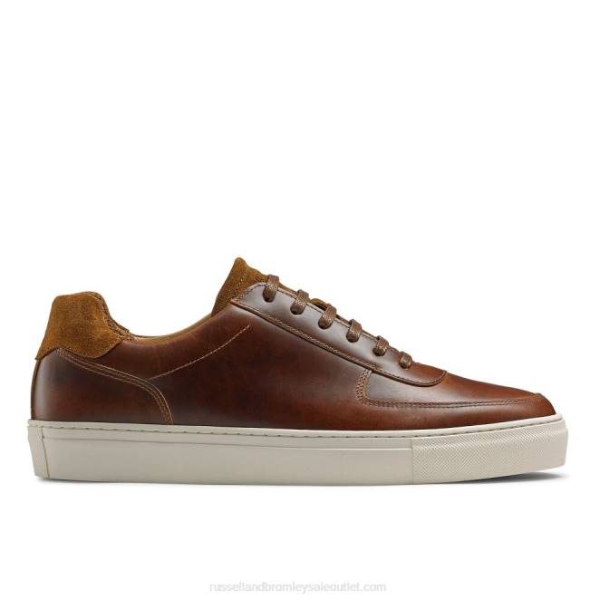 VXTJ442 marrón Russell And Bromley hombres tenis de campo con cordones