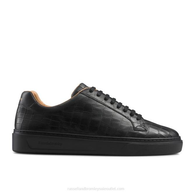 VXTJ449 negro Russell And Bromley hombres zapatillas con cordones