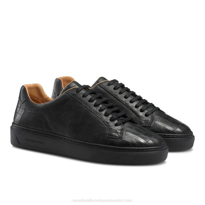 VXTJ449 negro Russell And Bromley hombres zapatillas con cordones