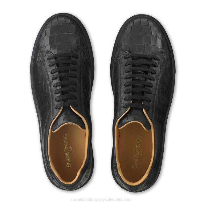 VXTJ449 negro Russell And Bromley hombres zapatillas con cordones