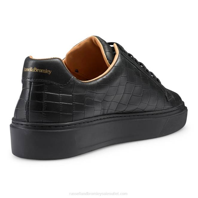 VXTJ449 negro Russell And Bromley hombres zapatillas con cordones