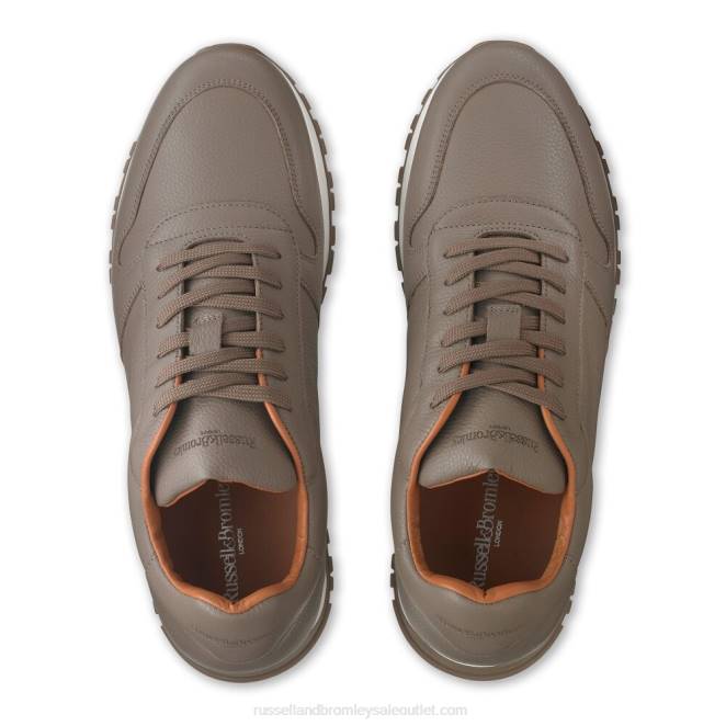 VXTJ450 beige Russell And Bromley hombres corredores de pasarela con cordones