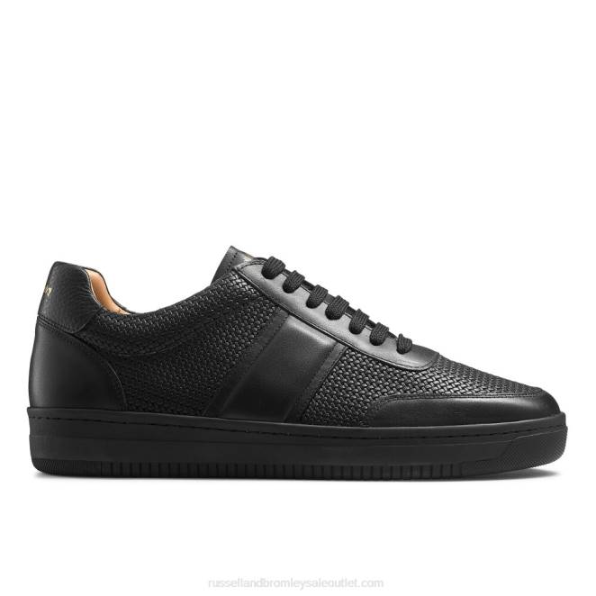 VXTJ468 negro Russell And Bromley hombres tenis bowery con cordones oxford