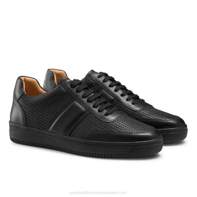 VXTJ468 negro Russell And Bromley hombres tenis bowery con cordones oxford