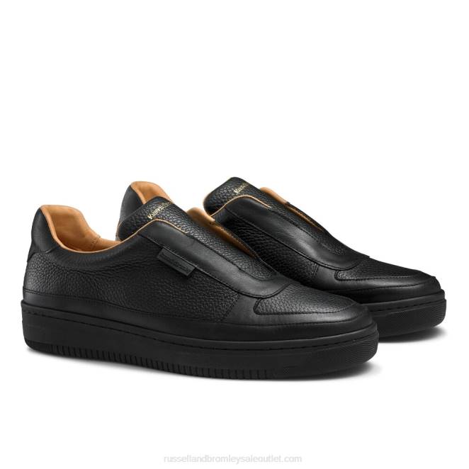 VXTJ470 negro Russell And Bromley hombres zapatillas lex sin cordones