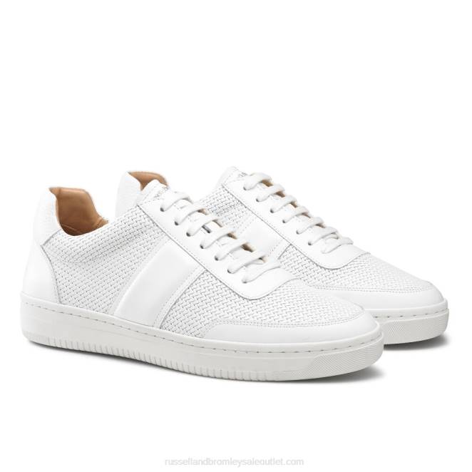 VXTJ472 blanco Russell And Bromley hombres tenis bowery con cordones oxford