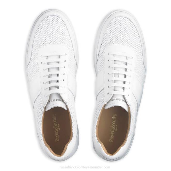 VXTJ472 blanco Russell And Bromley hombres tenis bowery con cordones oxford