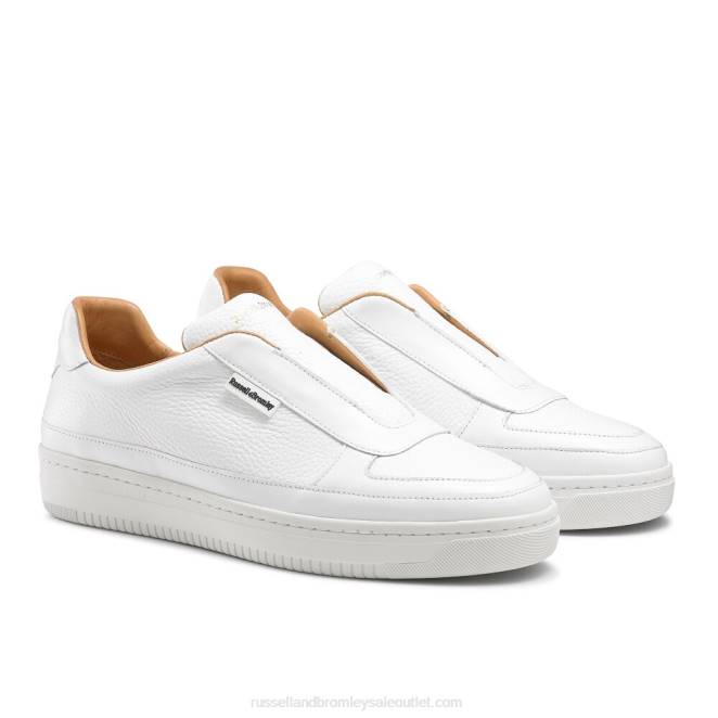 VXTJ473 blanco Russell And Bromley hombres zapatillas lex sin cordones