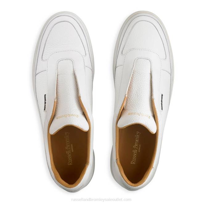 VXTJ473 blanco Russell And Bromley hombres zapatillas lex sin cordones