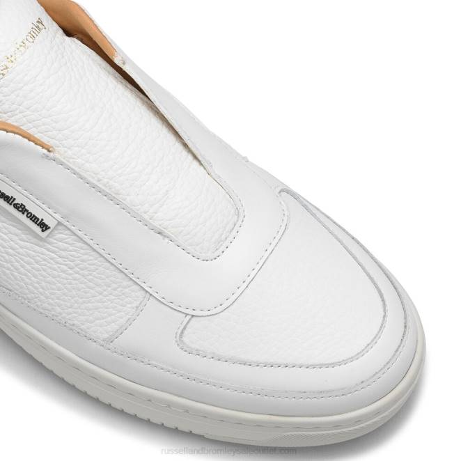 VXTJ473 blanco Russell And Bromley hombres zapatillas lex sin cordones