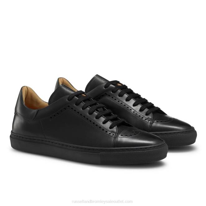 VXTJ477 negro Russell And Bromley hombres legend lo zapatillas de deporte de lujo