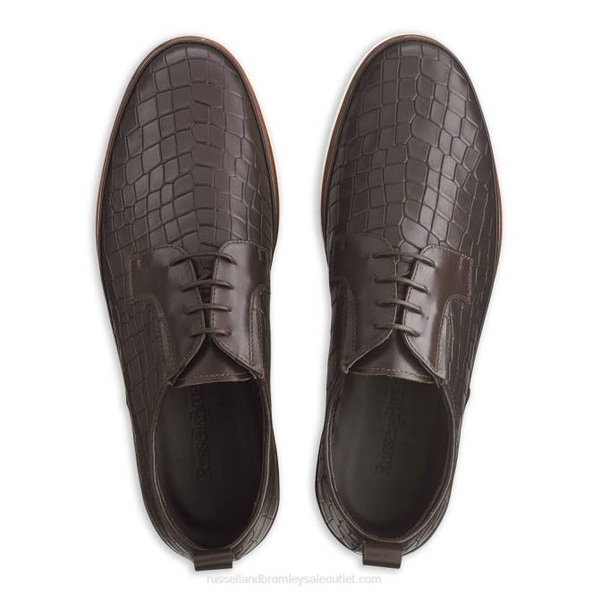 VXTJ480 marrón Russell And Bromley hombres zapatillas san carlo derby con encaje hibrido