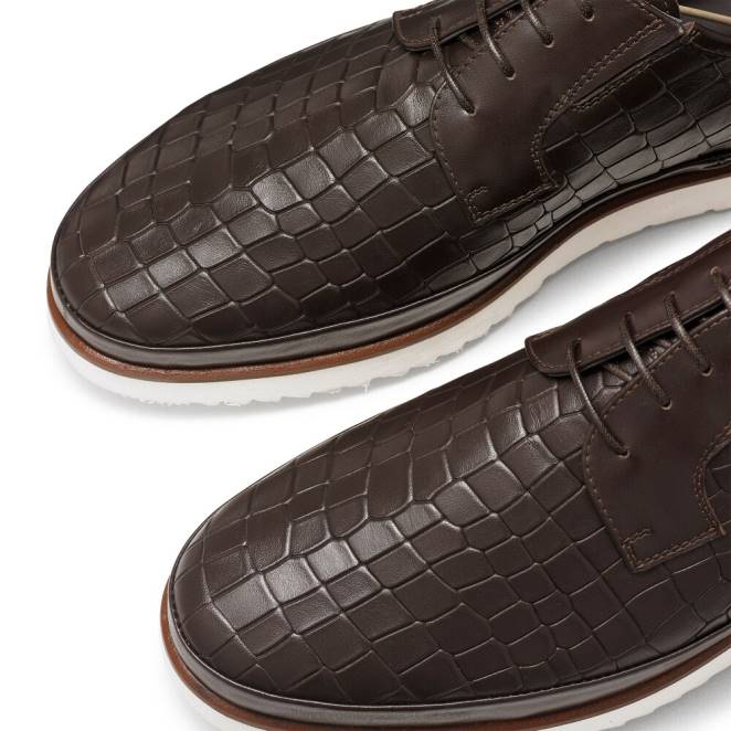 VXTJ480 marrón Russell And Bromley hombres zapatillas san carlo derby con encaje hibrido