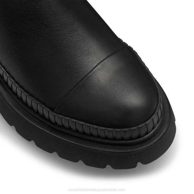 VXTJ256 negro Russell And Bromley mujer límite rib welt chelsea