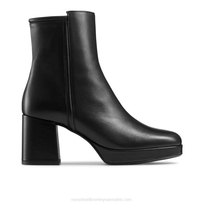 VXTJ264 negro Russell And Bromley mujer bota chelsea con plataforma blockboot