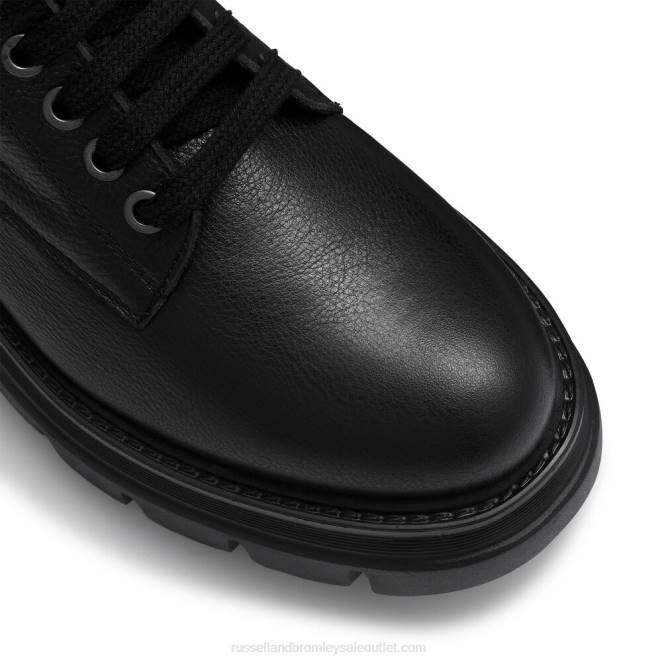 VXTJ266 negro Russell And Bromley mujer bota con cordones