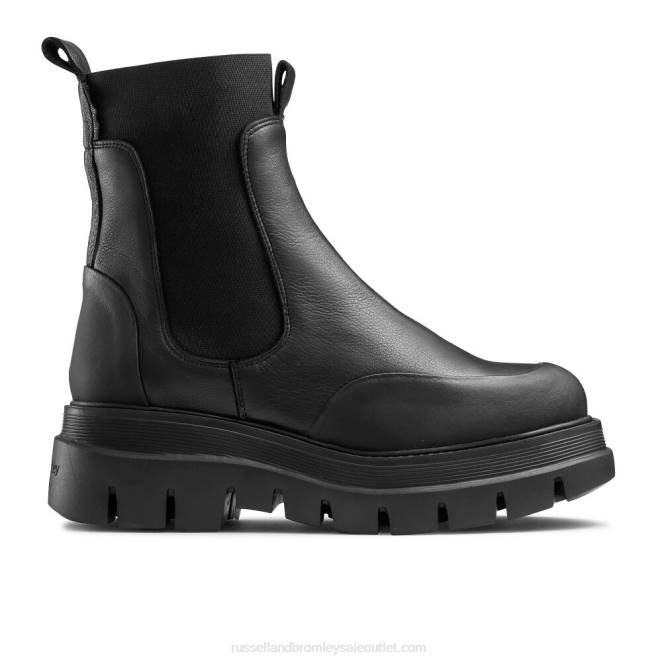 VXTJ267 negro Russell And Bromley mujer conquistar la bota chelsea