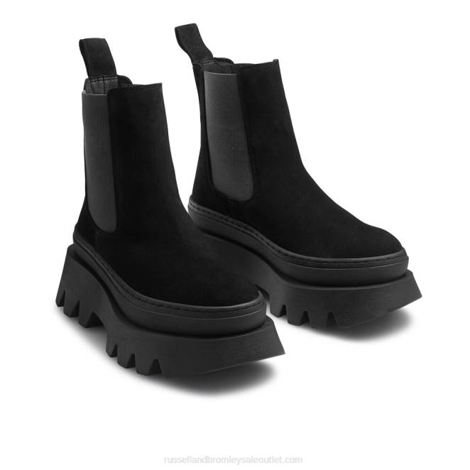 VXTJ268 negro Russell And Bromley mujer botas chelsea gruesas gigantes