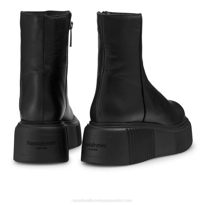 VXTJ269 negro Russell And Bromley mujer botas con suela de canalé