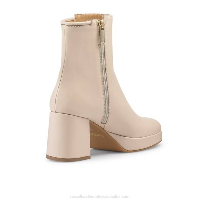 VXTJ272 beige Russell And Bromley mujer arranque limpio de la plataforma blockboot