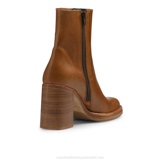 VXTJ292 broncearse Russell And Bromley mujer bota de tacón apilado de madera pallomini