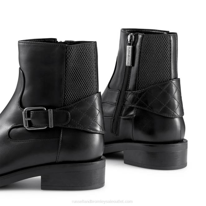 VXTJ294 negro Russell And Bromley mujer botas de montar tormenta dryleks