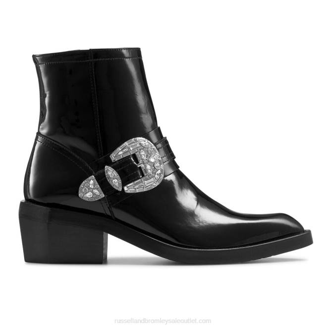 VXTJ299 negro Russell And Bromley mujer botas vaqueras glam palmspring