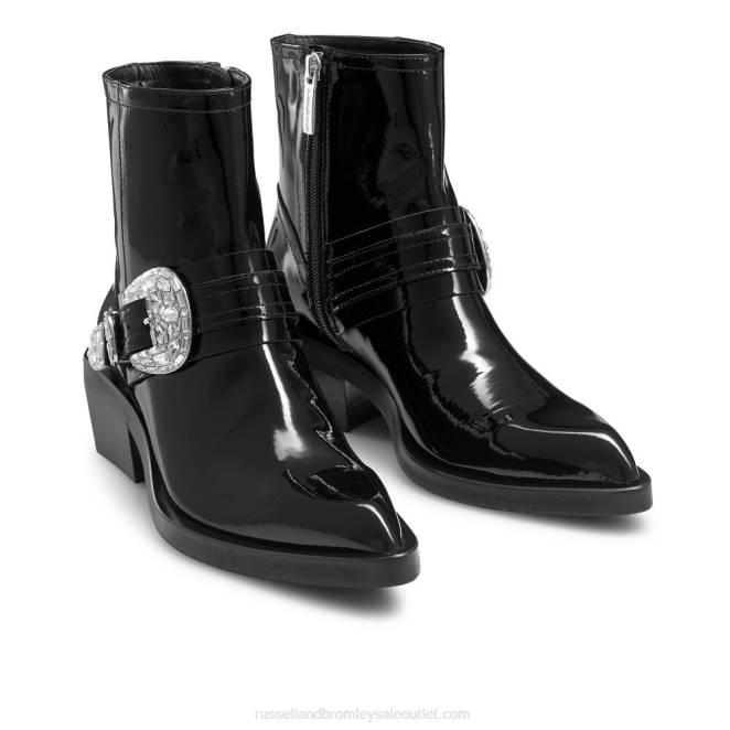 VXTJ299 negro Russell And Bromley mujer botas vaqueras glam palmspring