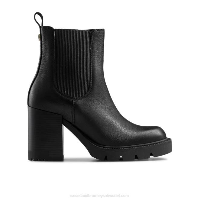 VXTJ300 negro Russell And Bromley mujer botas chelsea con tacos