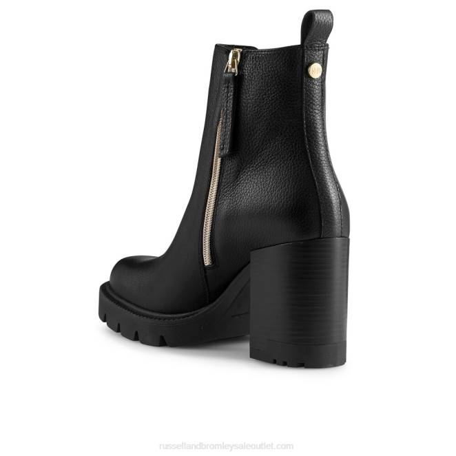 VXTJ300 negro Russell And Bromley mujer botas chelsea con tacos