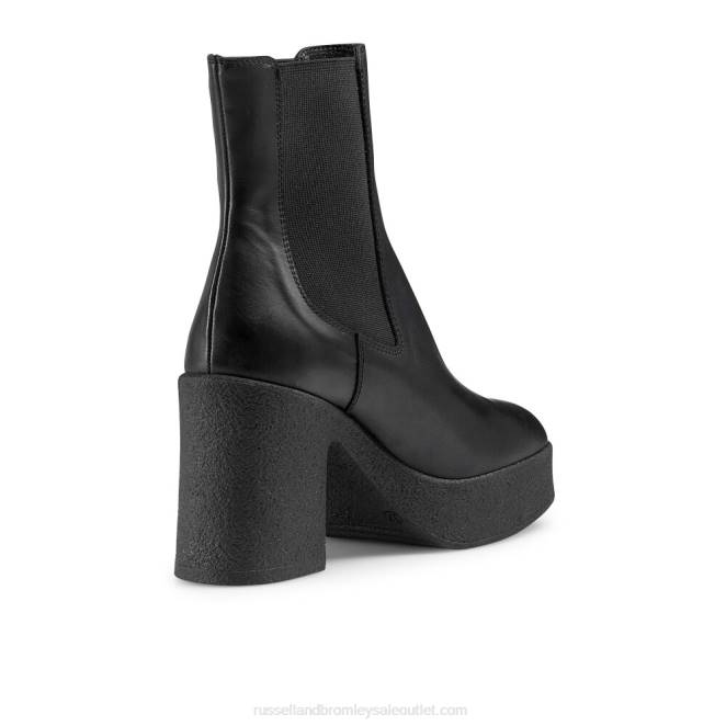 VXTJ311 negro Russell And Bromley mujer botas chelsea con plataforma de crepé rhiannon