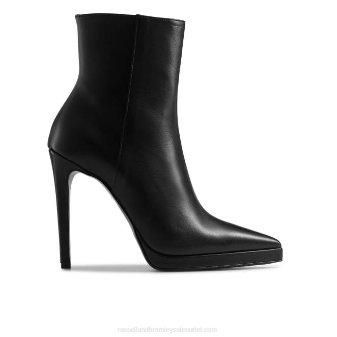 VXTJ314 negro Russell And Bromley mujer bota de tacón con plataforma livingitup