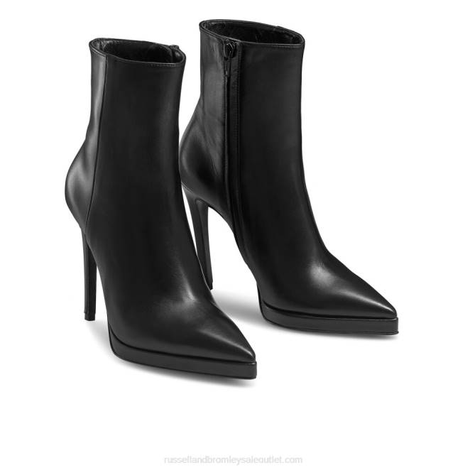 VXTJ314 negro Russell And Bromley mujer bota de tacón con plataforma livingitup