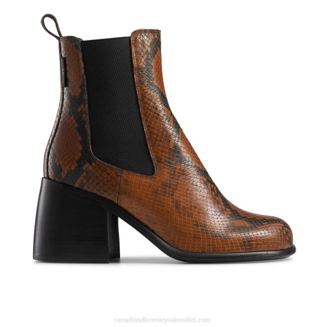 VXTJ317 broncearse Russell And Bromley mujer botas chelsea con puntera redonda