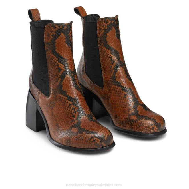 VXTJ317 broncearse Russell And Bromley mujer botas chelsea con puntera redonda