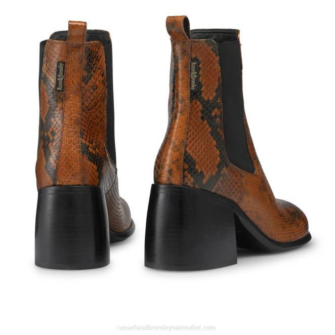 VXTJ317 broncearse Russell And Bromley mujer botas chelsea con puntera redonda