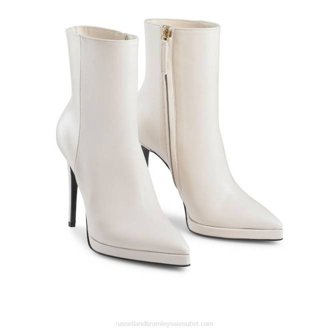 VXTJ320 blanco Russell And Bromley mujer bota de tacón con plataforma livingitup