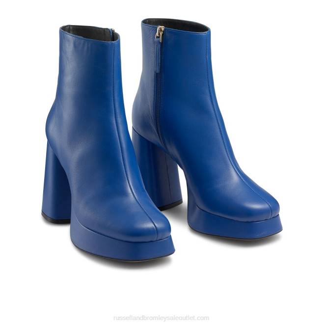 VXTJ326 azul Russell And Bromley mujer bota de plataforma limpia finesse