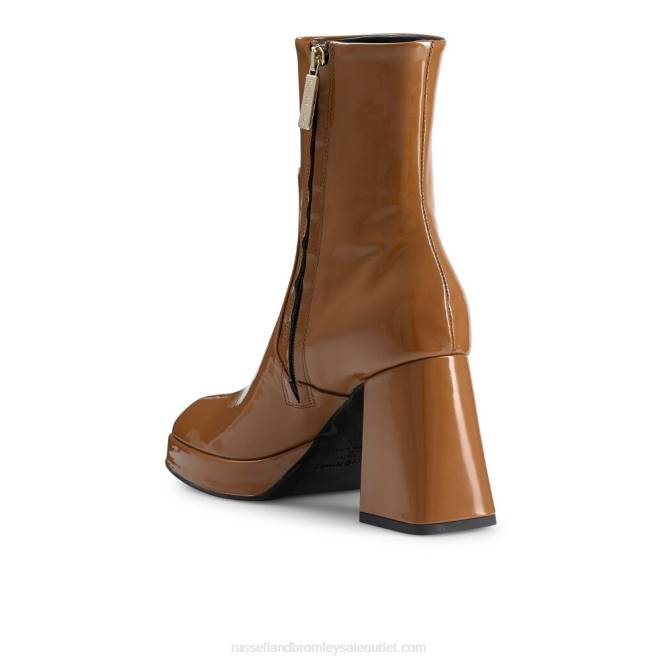 VXTJ330 broncearse Russell And Bromley mujer botas con plataforma y tacón acampanado Powers