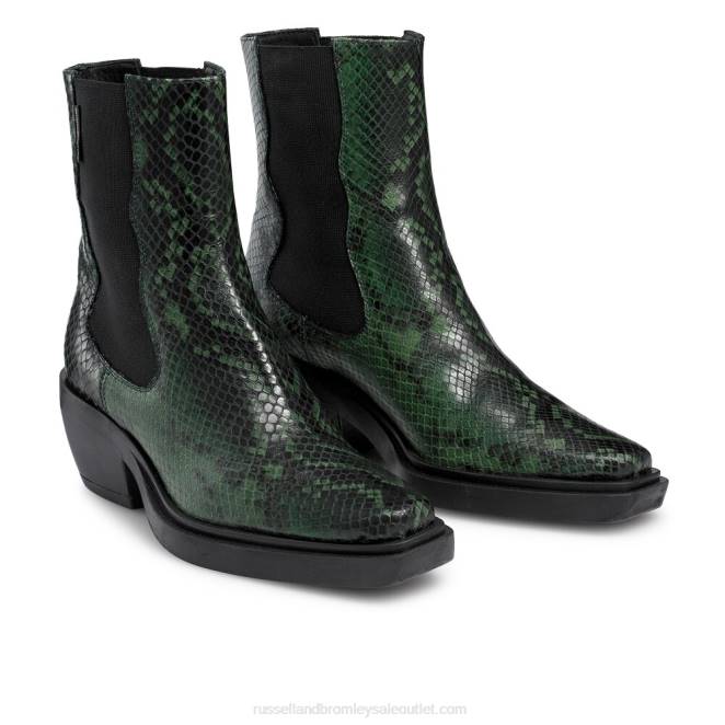 VXTJ332 verde Russell And Bromley mujer botas chelsea del oeste de nashville