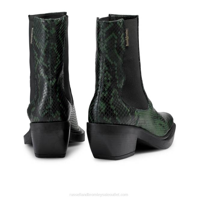 VXTJ332 verde Russell And Bromley mujer botas chelsea del oeste de nashville