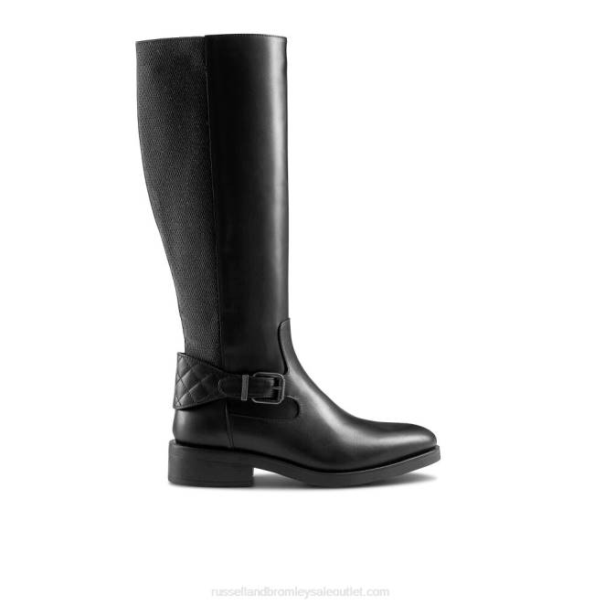 VXTJ349 negro Russell And Bromley mujer botas de montar dryleks stormfront