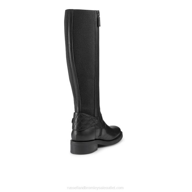 VXTJ349 negro Russell And Bromley mujer botas de montar dryleks stormfront