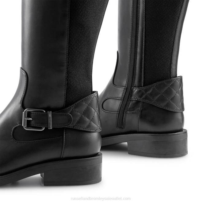 VXTJ349 negro Russell And Bromley mujer botas de montar dryleks stormfront