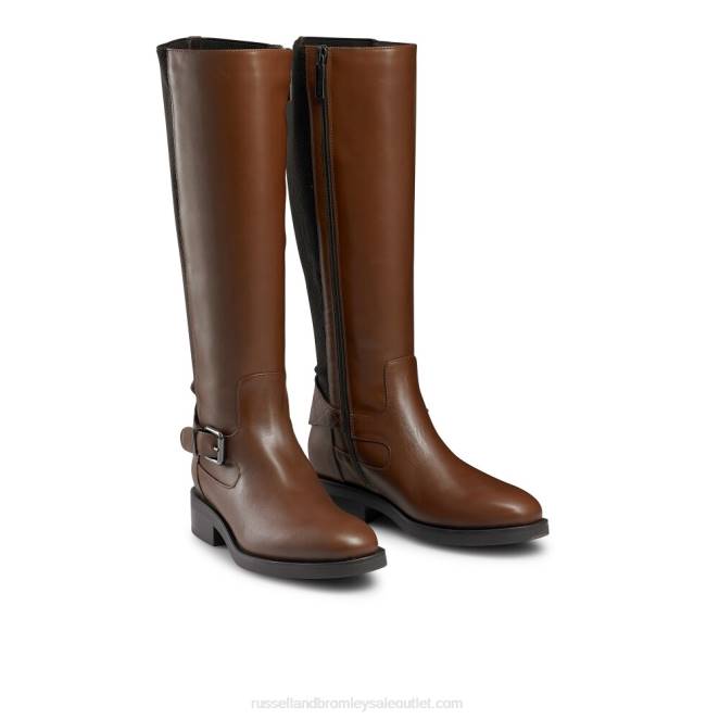 VXTJ357 broncearse Russell And Bromley mujer bota de montar alta dryleks stormfront