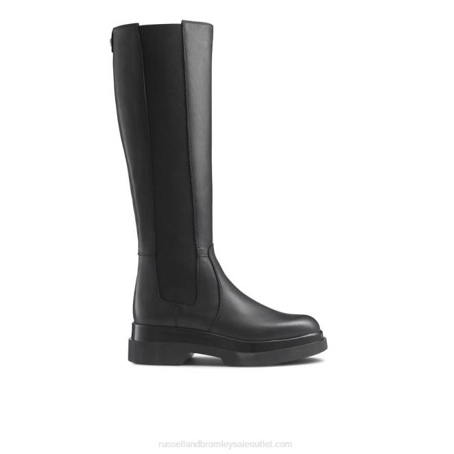 VXTJ358 negro Russell And Bromley mujer chelsea hasta la rodilla everglade