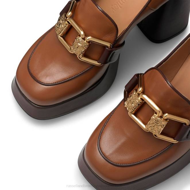 VXTJ107 broncearse Russell And Bromley mujer mocasines con plataforma runtheworld