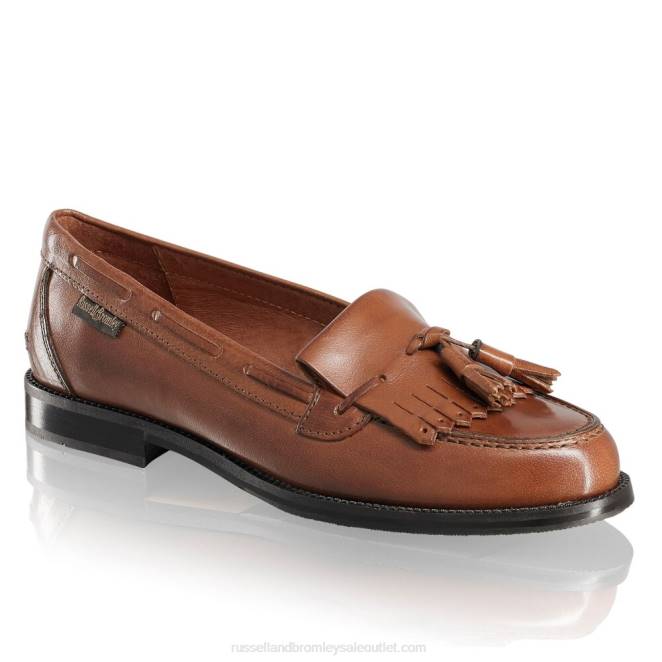 VXTJ191 broncearse Russell And Bromley mujer mocasines Chester con borlas