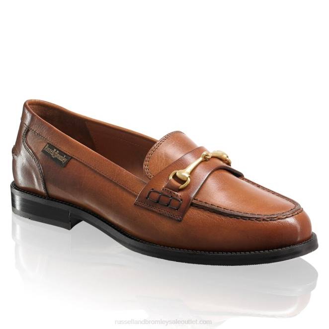 VXTJ193 broncearse Russell And Bromley mujer mocasines brewster con ribete de filete